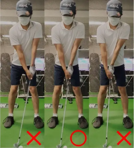 ハンドファーストが正しく出来ていない